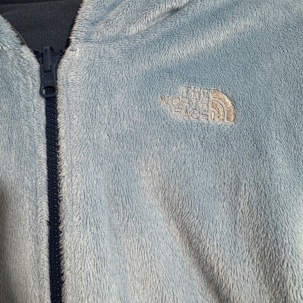 The North Face Reversible Fleece‎ Hoodie Blue and Light Blue Women’s XS - Picture 7 of 13